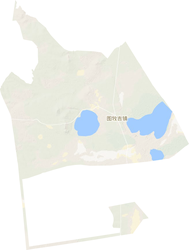 图牧吉镇地形图