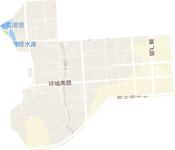 巴彦浩特南环路街道地形图