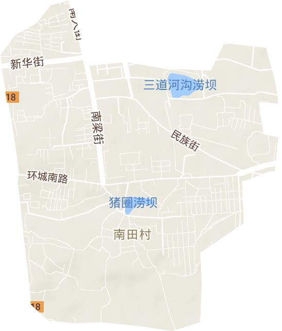 巴彦浩特新华街道地形图