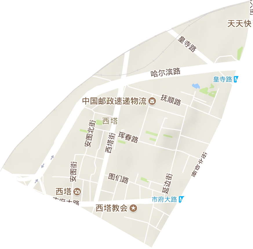 西塔街道地形图