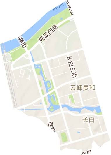 长白街道地形图