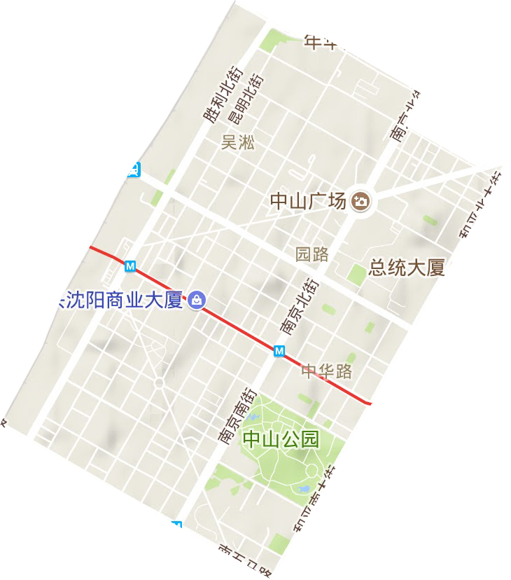 太原街街道地形图