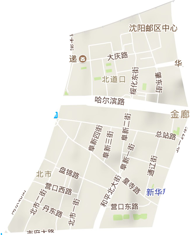 北市场街道地形图