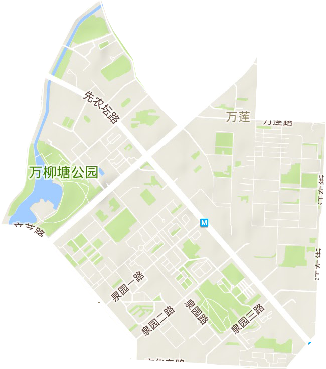 万莲街道地形图