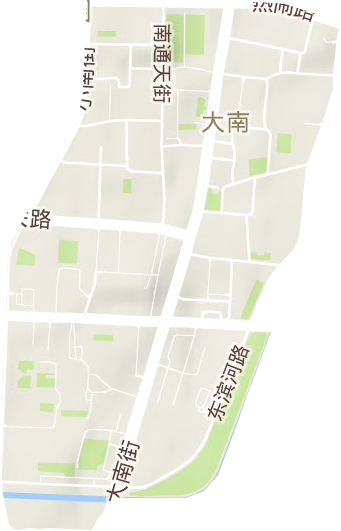 大南街道地形图
