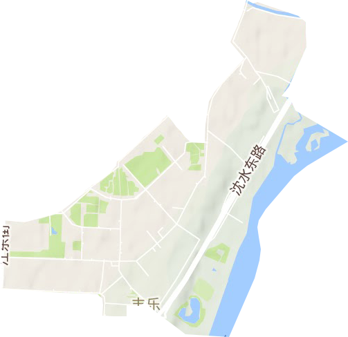 泉园街道地形图