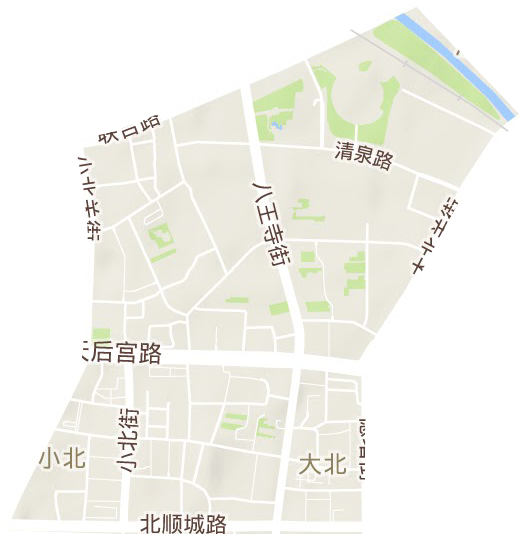 大北街道地形图