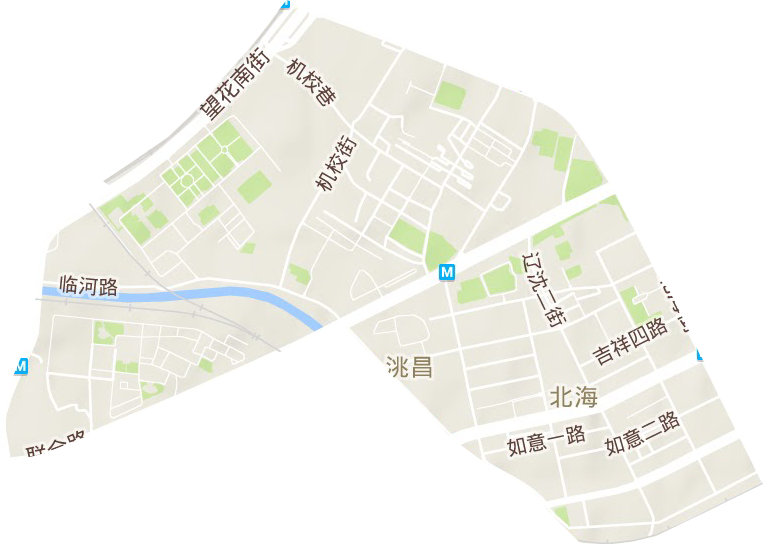 洮昌街道地形图