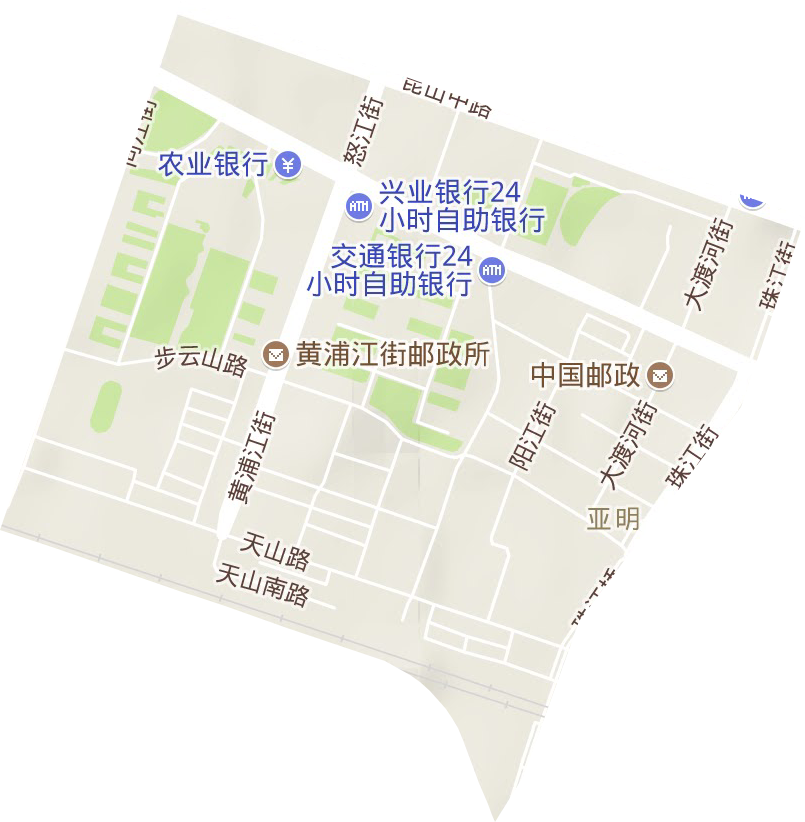华山街道地形图