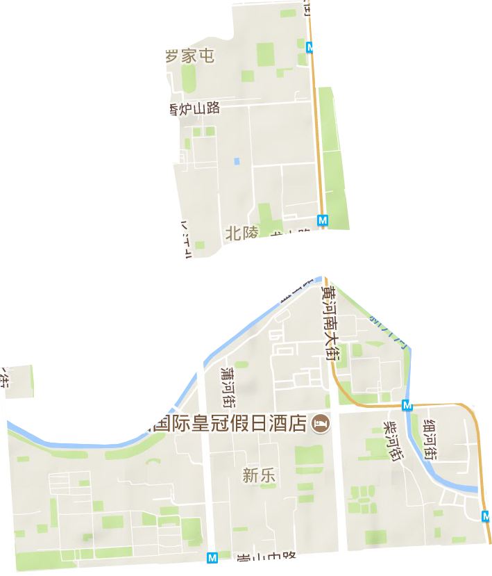 新乐街道地形图