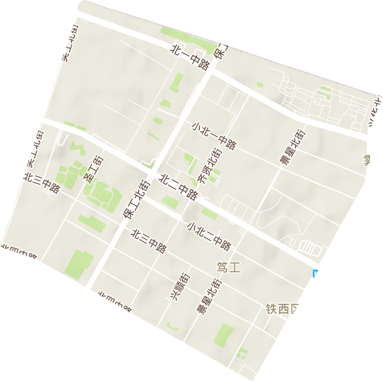笃工街道地形图