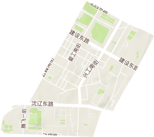 兴工街道地形图