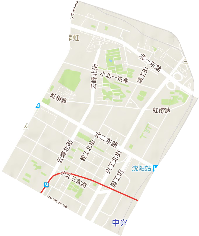霁虹街道地形图