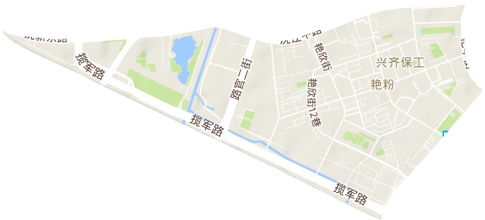 艳粉街道地形图