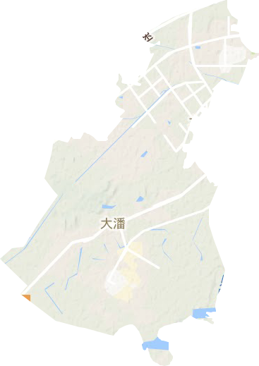 大潘街道地形图
