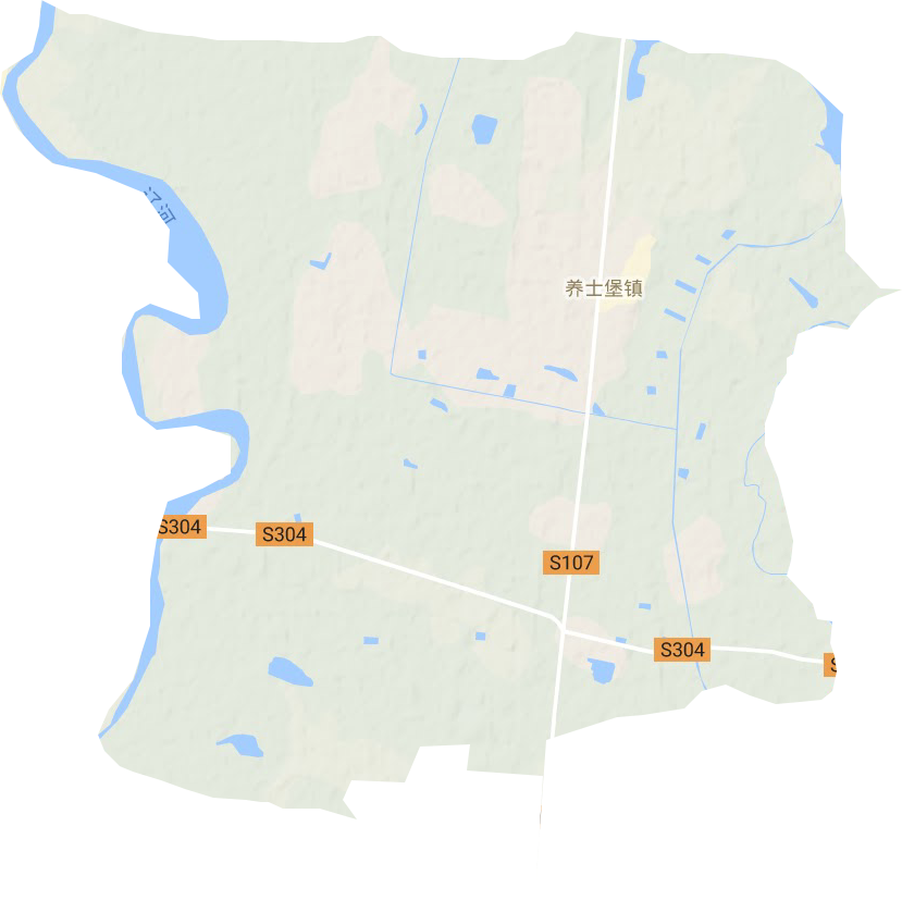 养士堡镇地形图
