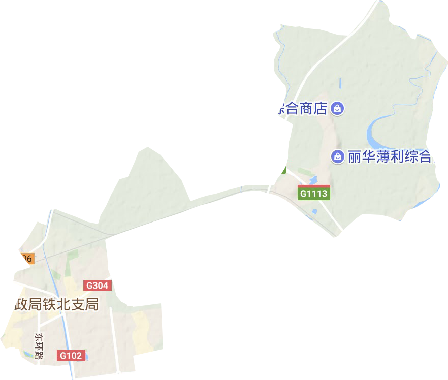 东城街道地形图
