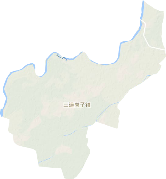 三道岗子镇地形图