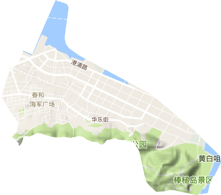 海军广场街道地形图