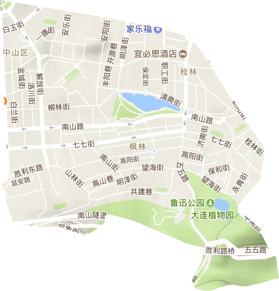桂林街道地形图