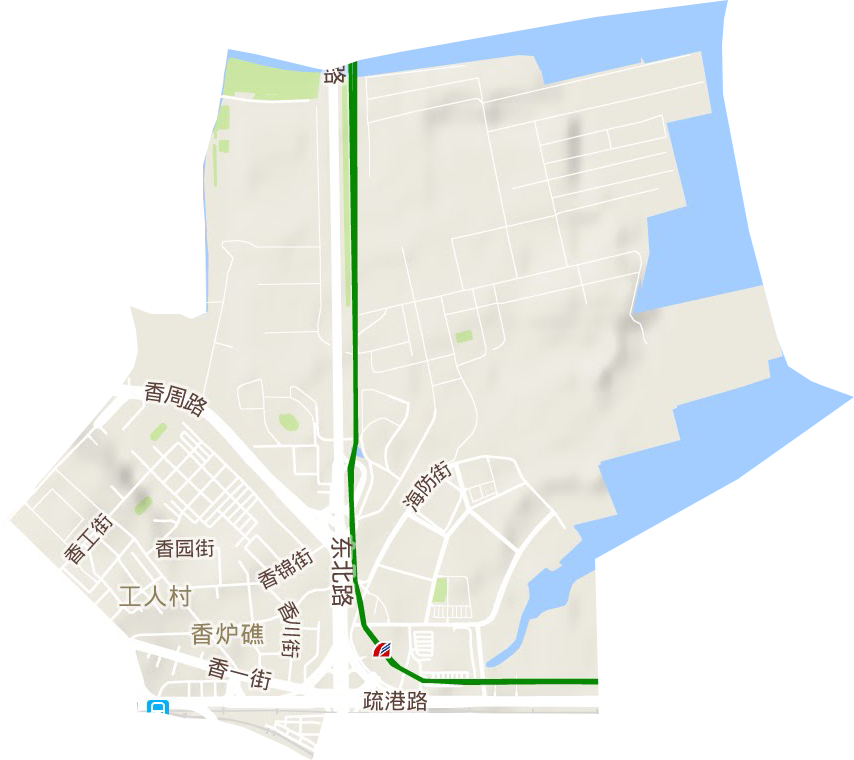 香炉礁街道地形图