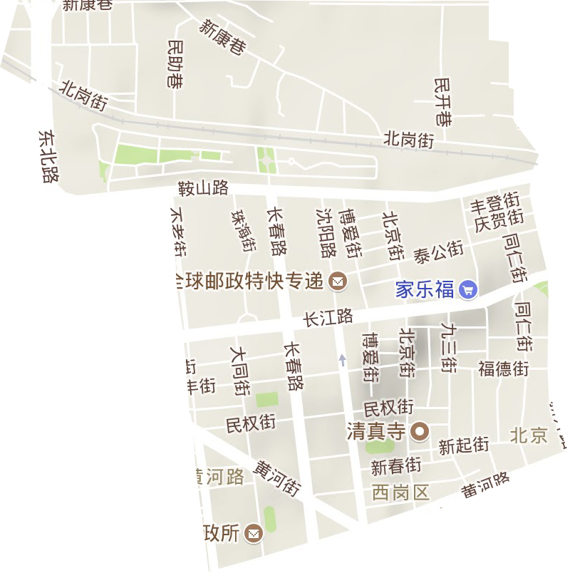 北京街道地形图