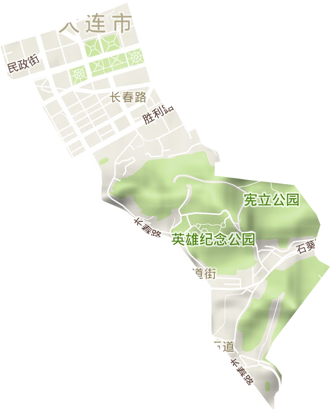 人民广场街道地形图