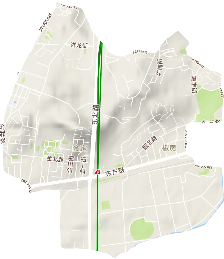 椒金山街道地形图