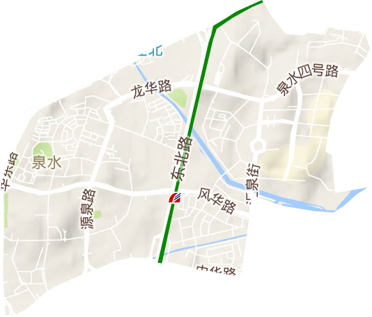 泉水街道地形图