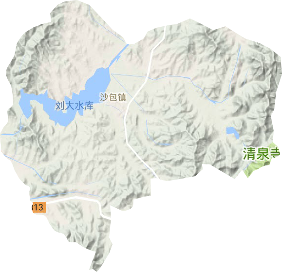沙包镇地形图