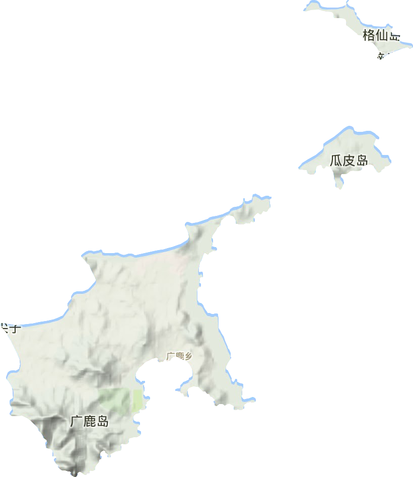 广鹿乡地形图