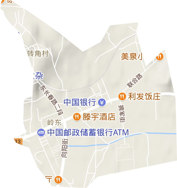岭东办事处地形图