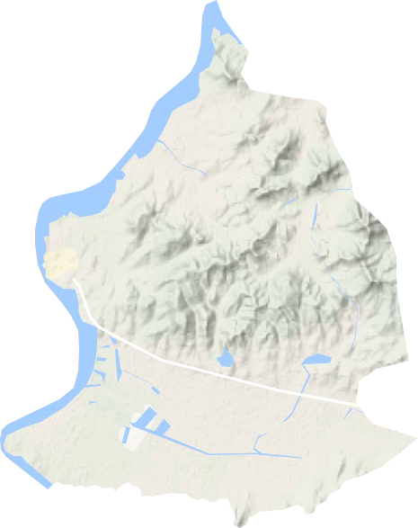 红沿河镇地形图