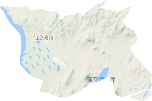 仙浴湾镇地形图