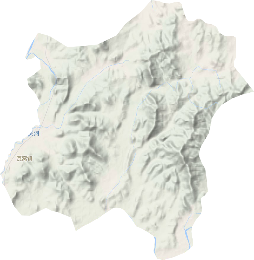 瓦窝镇地形图