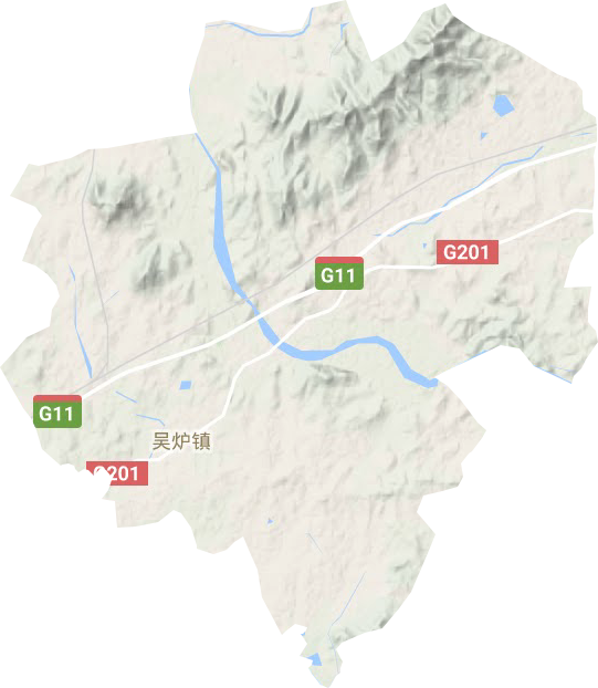 吴炉镇地形图