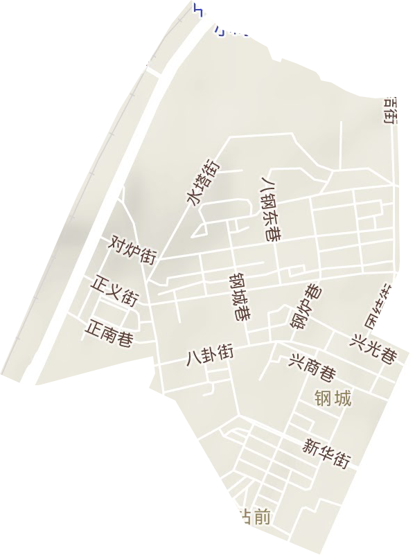 钢城街道地形图