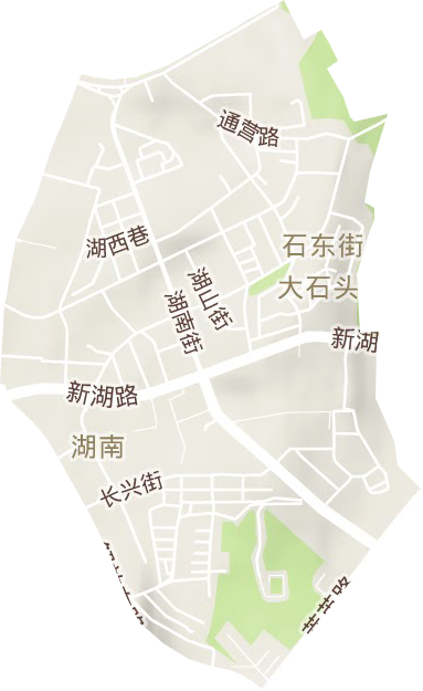 湖南街道地形图