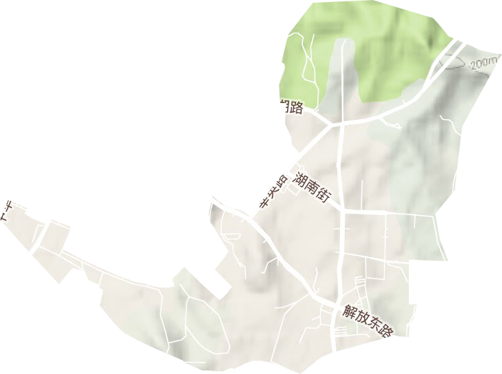 新兴街道地形图