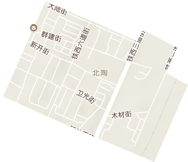 北陶官街道地形图