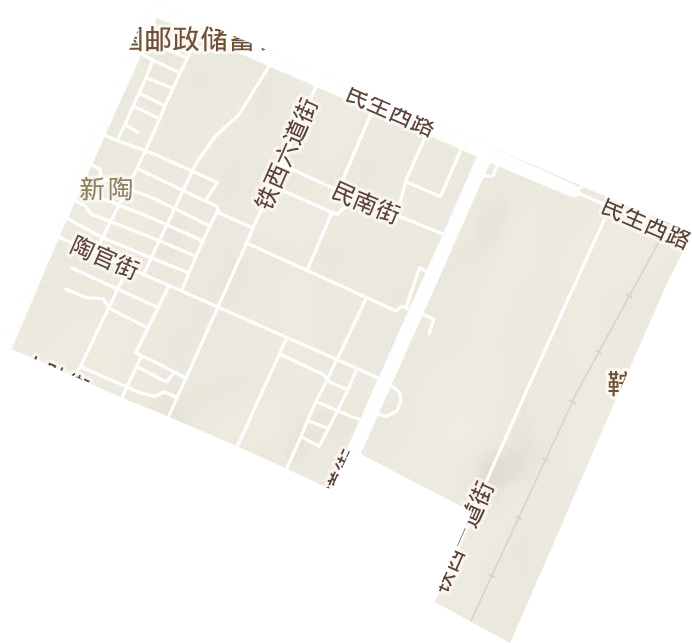 新陶官街道地形图