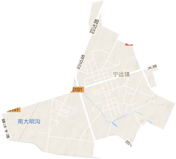 新城街道地形图