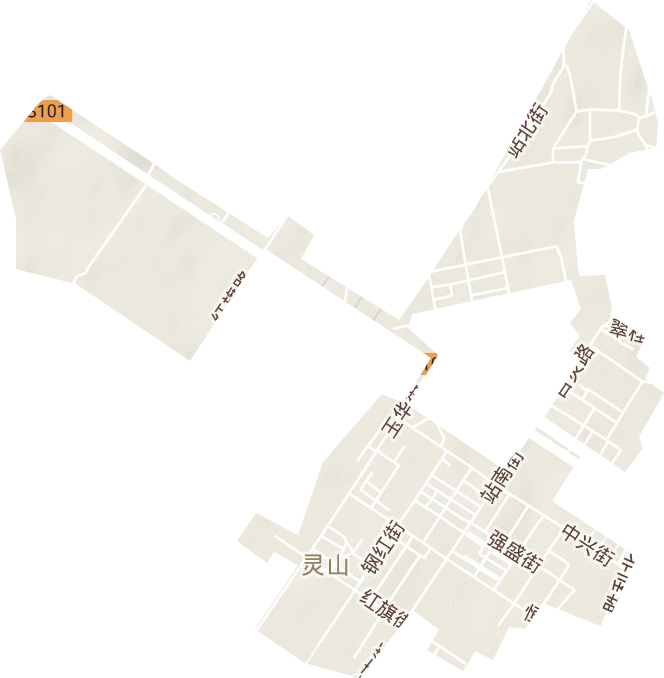 灵山街道地形图