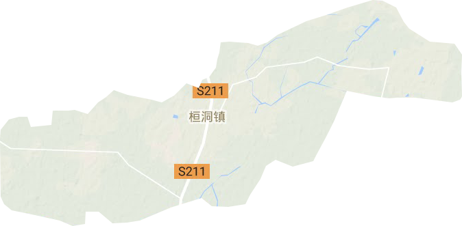 桓洞镇地形图