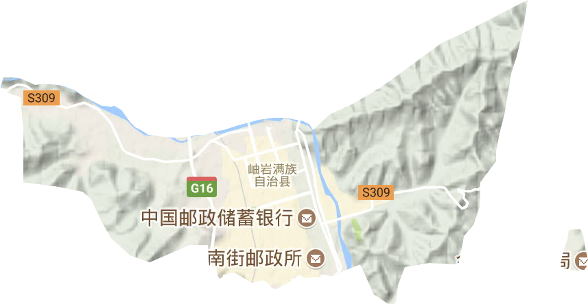阜昌街道地形图