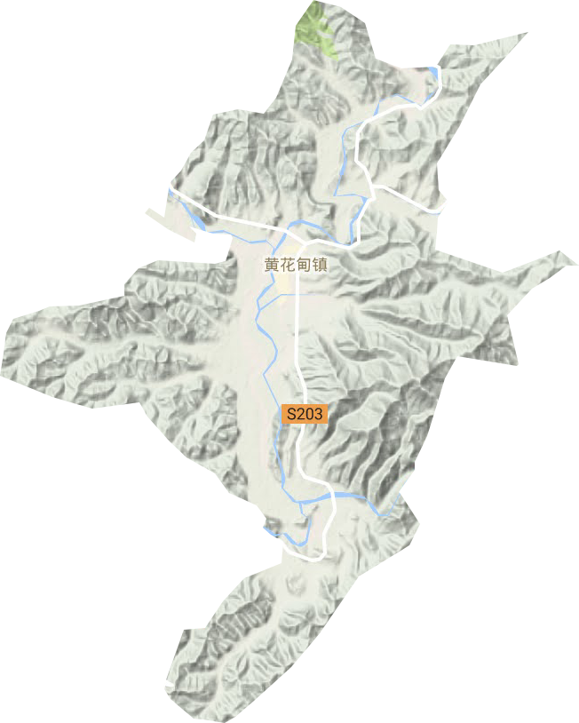 黄花甸镇地形图