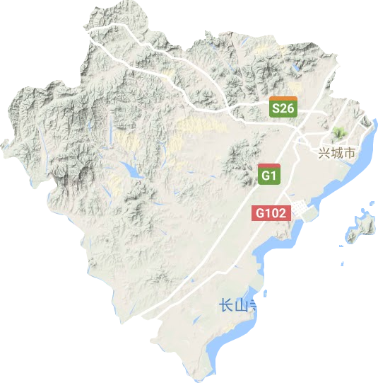 辽宁省葫芦岛市兴城市地形图高清版大图图片