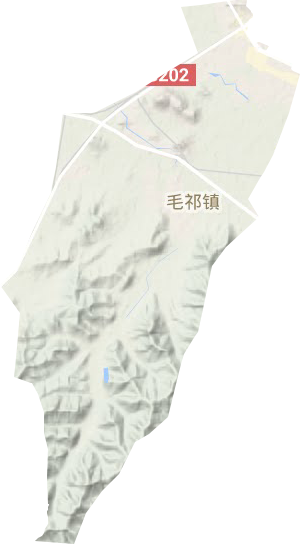 毛祁镇地形图