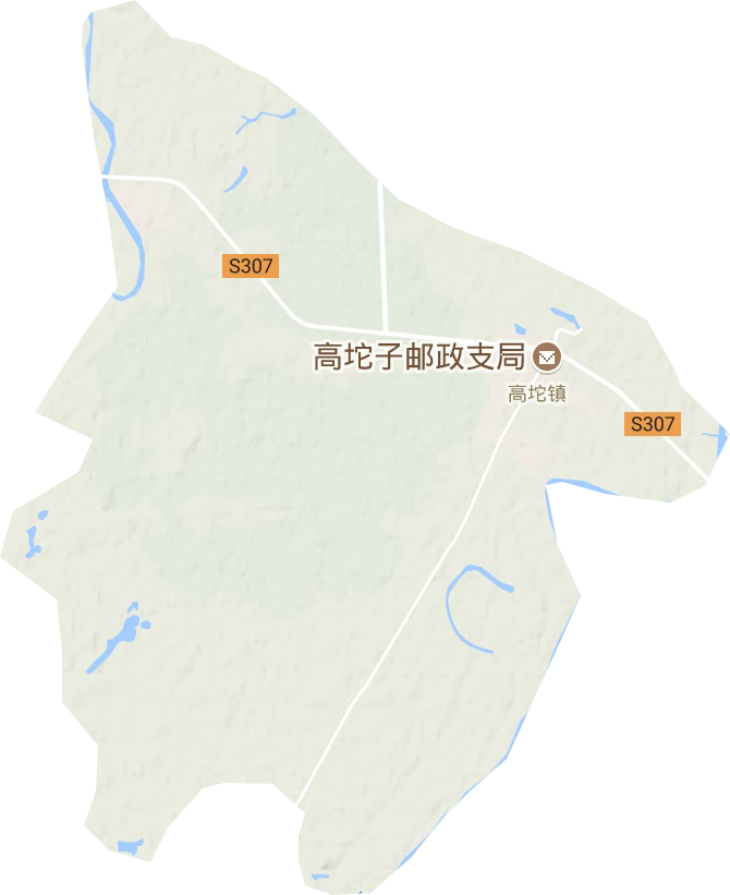 高坨镇地形图