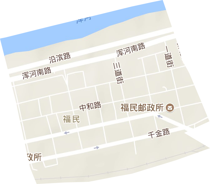 福民街道地形图